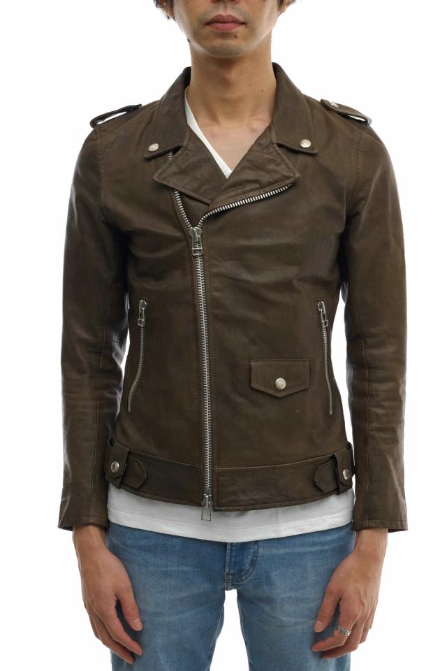 ○ヴァンキッシュ VANQUISH ゴートレザー 山羊革 ダブルライダース VJJ3045 メンズ 【中古】 中古