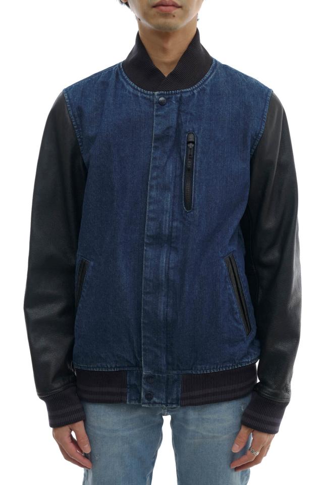 ○ナイキ NIKE 赤耳 袖レザー 牛革 スタジャン NSW SELVEDGE
