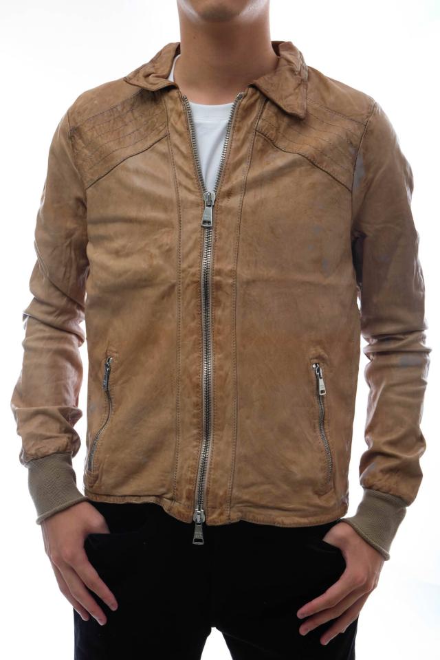 ○ジョルジオブラット GIORGIO BRATO ラムレザー 羊革 シングルライダース GU16S7800V ヴィンテージ加工 メンズ 【中古】 中古