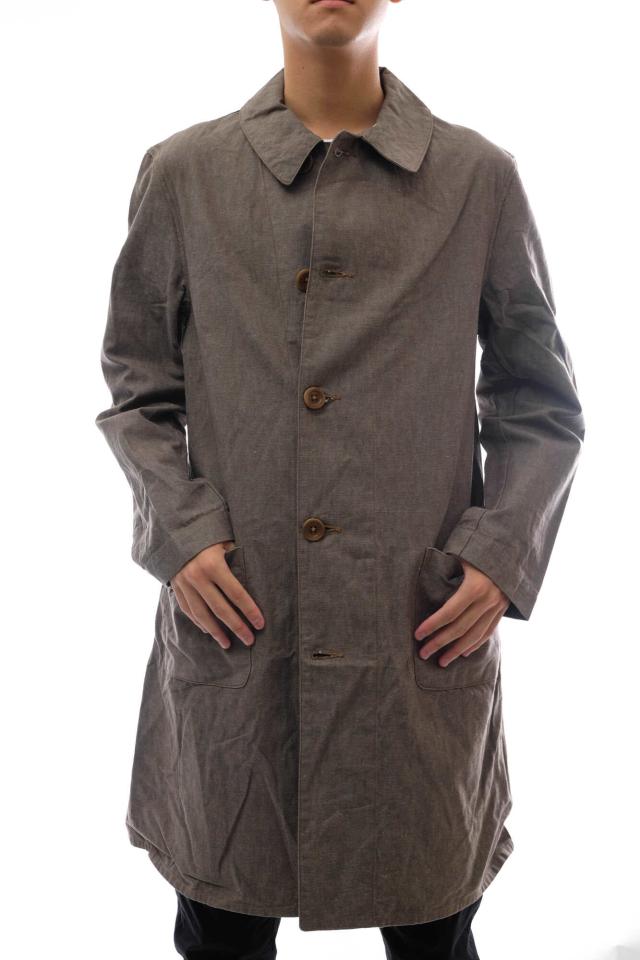 ○ウエアハウス WAREHOUSE コットンリネンブレンド ステンカラーコート WH2119 CHAMBRAY SHOP COAT ショップコート メンズ 【中古  中古の通販は