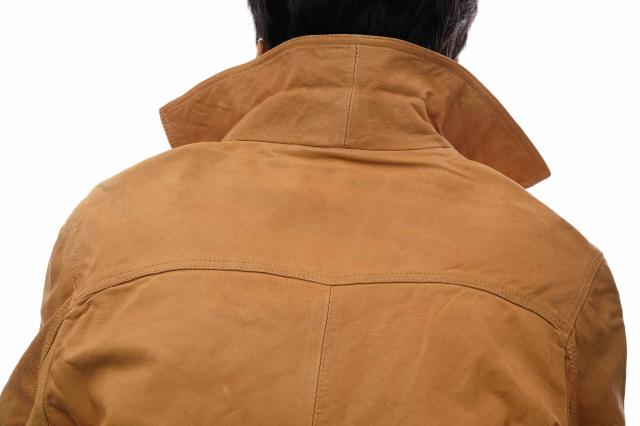 ○ヌーディージーンズ Nudie Jeans ライダース ラムレザー 羊革 ブルゾン BILLY LEATHER JACKET 裏地キルティング リブ メンズ 【  中古 ○ヌーディージーンズ Nudie Jeans ライダース ラムレザー 羊革