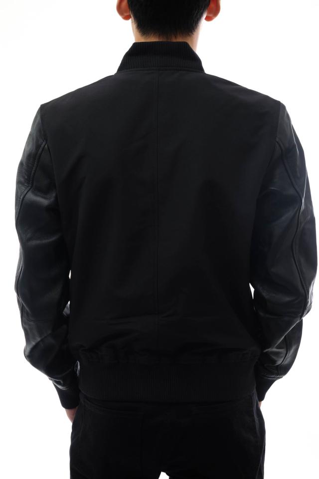 ○コーチ COACH Disney ディズニーコラボ ミッキーマウス スタジャン F87383 MIXED MATERIAL MICKEY VARSITY JACKET 袖レザー リブ 中古_2