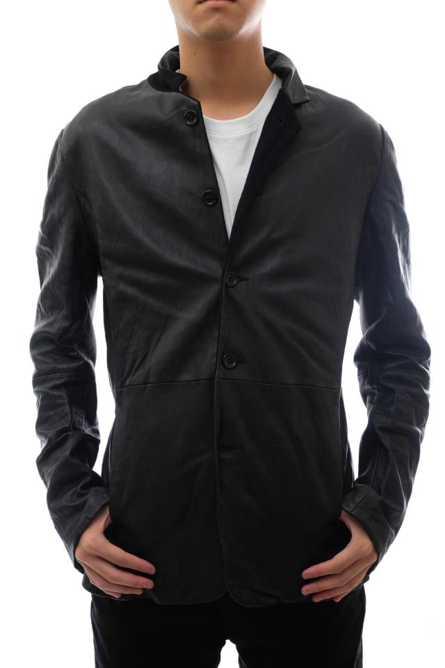 ○シェラック SHELLAC ラムレザー 羊革 テーラードジャケット 43020 メンズ 【中古】 中古