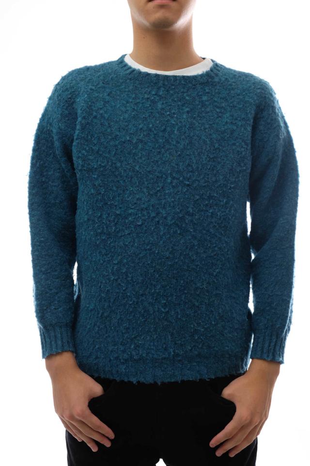 ○ピーターバランス PETER BLANCE シェットランドウール クルーネックニット セーター SHAGGY DOG CREWNECK SHETLAND SWEATER シャ 中古