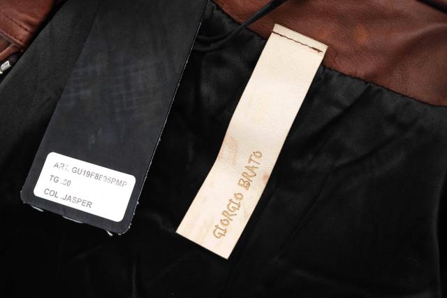 ○ジョルジオブラット GIORGIO BRATO 牛革 シングルライダース GU19F8805PMP ウォッシュ加工 メンズ 【中古】 中古_7