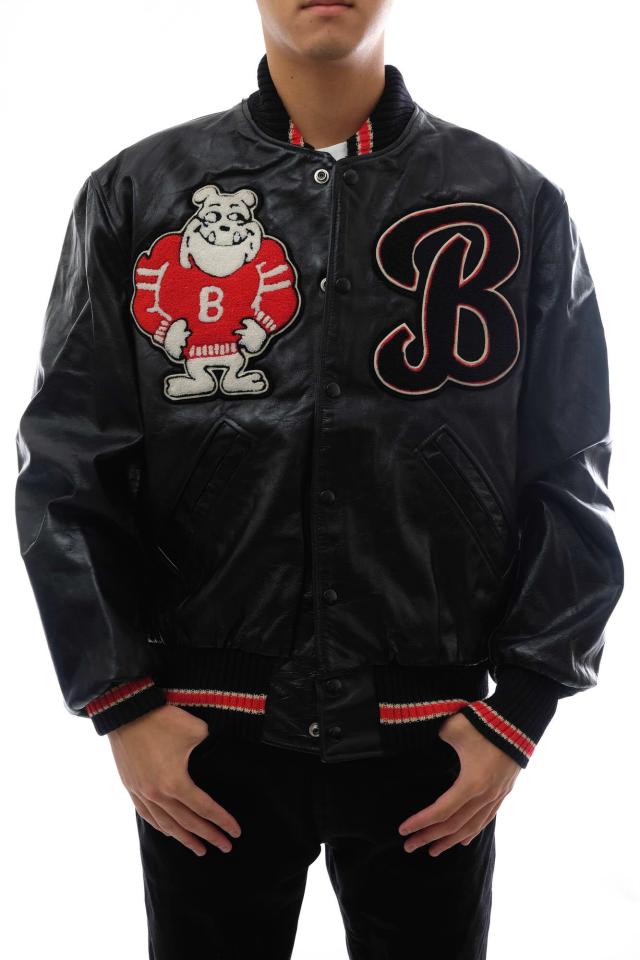 ○アリオン アワード Allion Award 牛革 カウハイド ワッペン スタジャン M13735M13736 アワードジャケット リブ メンズ 【中古】 中古