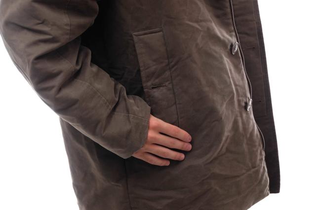 ○モンクレール MONCLER 茶タグ ダウンコート CEZANNE セザンヌ フード付き ファー 毛皮 N-3B ミリタリー メンズ 【中古】 中古