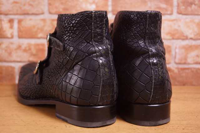 ○ハリス HARRIS ブーツ 652 100th Anniversary Special Edition Croc Boots クロコダイル  チャッカブーツ ダブルモンク 中古｜au PAY マーケット