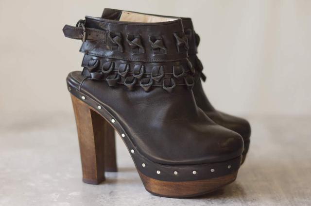 ○フィリップリム 3.1 Phillip Lim ブーティー ショートブーツ アンクルブーツ Tom Tom Knotted Clog Bootie ブーツ レディース 中古