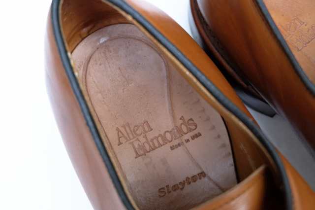 ○アレン エドモンズ Allen Edmonds カーフ 牛革 ビジネスシューズ Slayton Uチップ グッドイヤーウェルト製法 メンズ 【中古】 中古