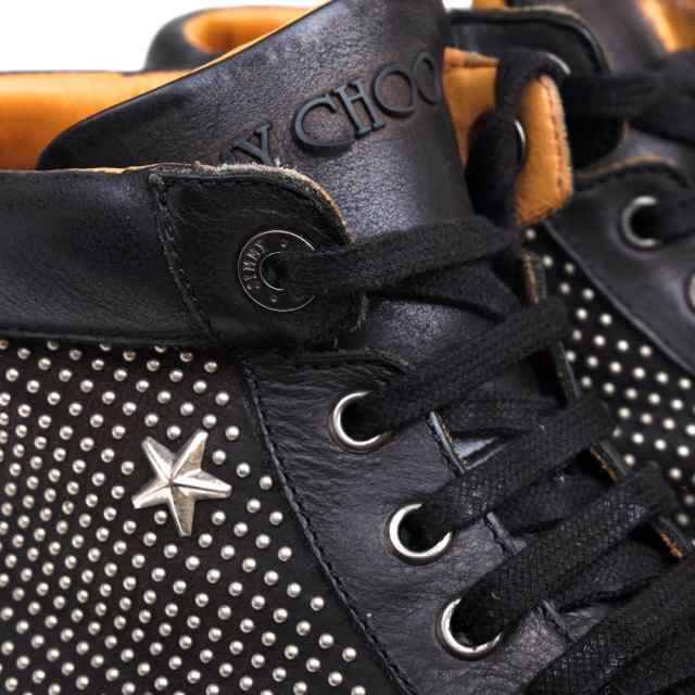 ○ジミーチュウ Jimmy Choo カーフ 牛革 ハイカットスニーカー スタースタッズ スタッズ メンズ 【中古】 中古｜au PAY マーケット