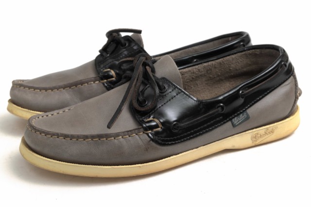 ○パラブーツ Paraboot ビームス BEAMS別注 牛革 デッキシューズ BARTH バース MARINEソール モカシン スリッポン メンズ  【中古】 中古の通販はau PAY マーケット - ブランディング | au PAY マーケット－通販サイト