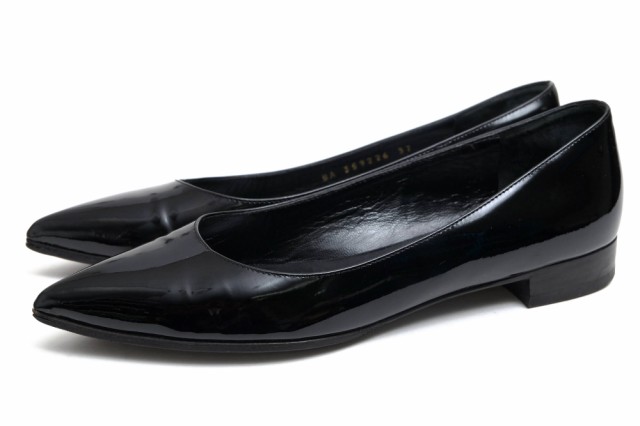 ○サンローラン YVES SAINT LAURENT 牛革 パンプス BA359226 Patent Leather Ballet Flats フラットパンプス レディース 【中古】 中古の通販は 11,649円