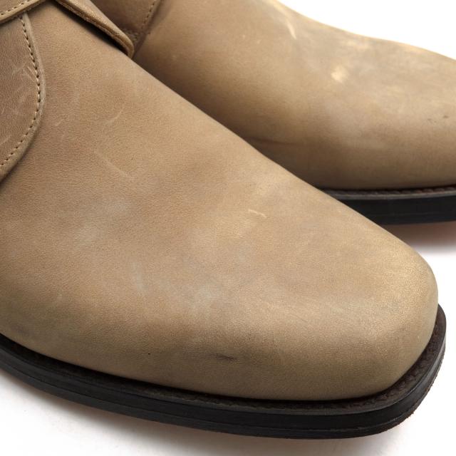 ○トゥモローランド TOMORROWLAND BRITISH STYLE ヌバックレザー 牛革 チャッカブーツ ストラップ レザーソール メンズ 【中古】 中古 ○トゥモローランド TOMORROWLAND BRITISH STYLE ヌバックレザー 牛革