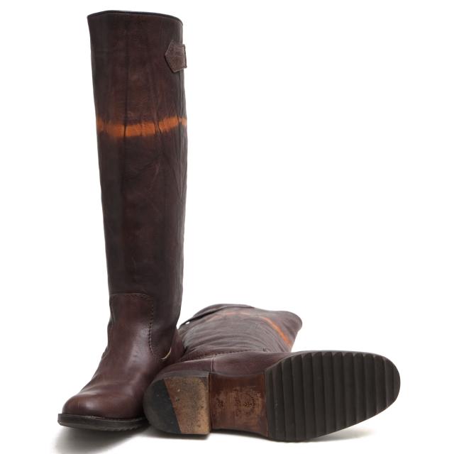 ○エンリーベグリン HENRY BEGUELIN 牛革 カーフ ロングブーツ オミノ  