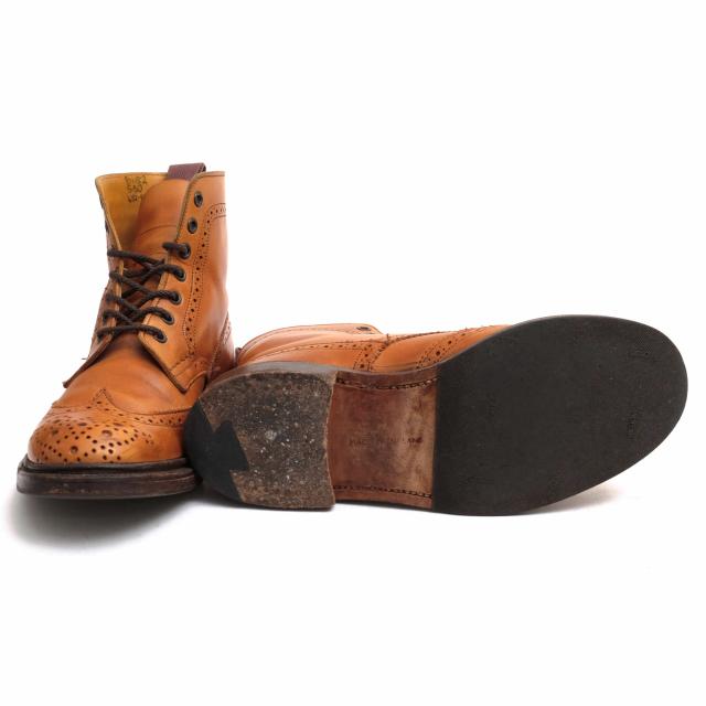 ○トリッカーズ Tricker's カーフ 牛革 レースアップブーツ L5180