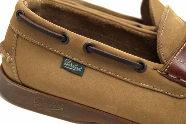 ○パラブーツ Paraboot ビームス BEAMS別注 牛革 デッキシューズ CORSICA コーシカ MARINEソール モカシン スリッポン  メンズ 【中 中古｜au PAY マーケット