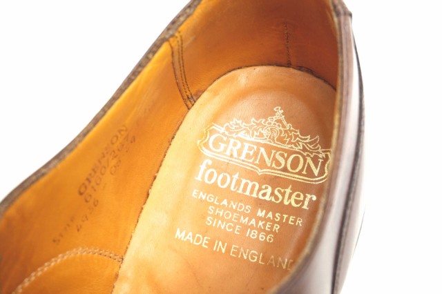 ○グレンソン GRENSON 牛革 カーフ ビジネスシューズ 6160 / 267 ストレートチップ グッドイヤーウェルト製法 メンズ 【中古】 中古