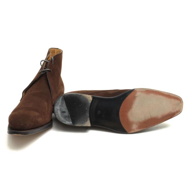 ○バーニーズニューヨーク BARNEYS NEWYORK 牛革 チャッカブーツ 