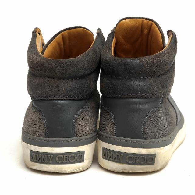 ○ジミーチュウ Jimmy Choo 牛革 ハイカットスニーカー BELGRAVIA グリッター メンズ 【中古】 中古
