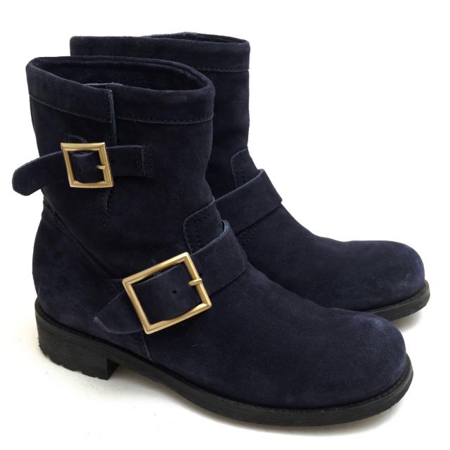 ○ジミーチュウ Jimmy Choo 牛革 エンジニアブーツ 143 Youth ショートブーツ レディース 【中古】 中古_1