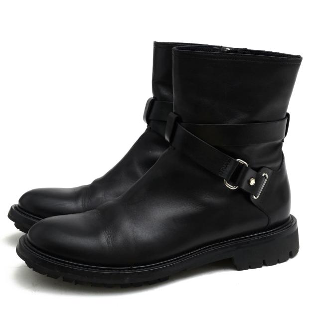 belstaffランウェイコレクションレザーエンジニアブーツ ブラック