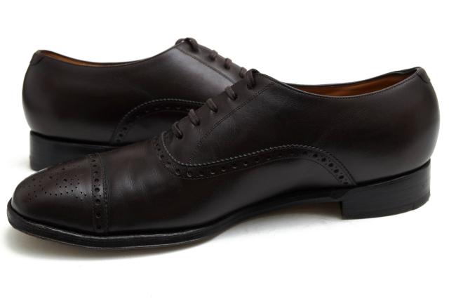 ○バーニーズニューヨーク BARNEYS NEWYORK 牛革 カーフ ビジネスシューズ MADISON マディソン メダリオン キャップトゥ グッドイ 中古_2