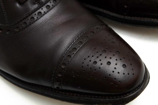 ○バーニーズニューヨーク BARNEYS NEWYORK 牛革 カーフ ビジネスシューズ MADISON マディソン メダリオン キャップトゥ グッドイ 中古_5