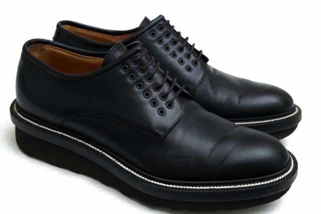 ○コートリーアンドサンズ COURTLEY & SONS 独デーゲルマン社キャビアスコッチグレイン 牛革 ビジネスシューズ ブラックラピド製法 中古_1