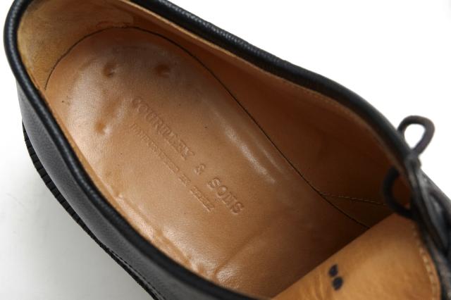 ○コートリーアンドサンズ COURTLEY & SONS 独デーゲルマン社キャビアスコッチグレイン 牛革 ビジネスシューズ ブラックラピド製法 中古_6