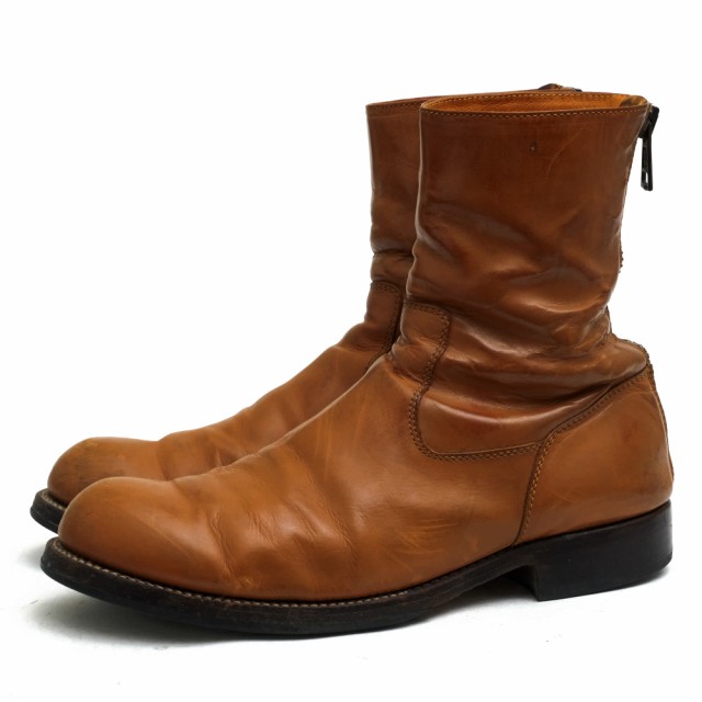 ○エイケイエム AKM ベイビーカーフ 牛革 バックジップブーツ G021-COW002 back zip boots italian cow leather TRAPPER プレーン 中古