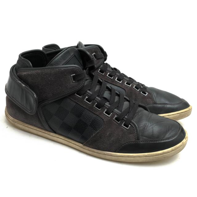 ○ヴィトン Louis Vuitton 牛革 カーフ ハイカットスニーカー ダミエグラフィット メンズ 【中古】 中古_1