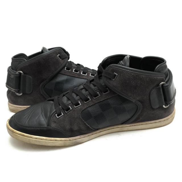○ヴィトン Louis Vuitton 牛革 カーフ ハイカットスニーカー ダミエグラフィット メンズ 【中古】 中古_2