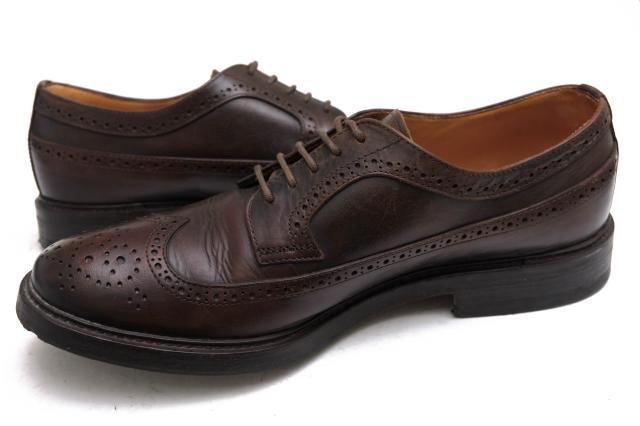 ○ブルネロクチネリ BRUNELLO CUCINELLI 牛革 カーフ ビジネスシューズ ロングウイングチップ メンズ 【中古】 中古_2