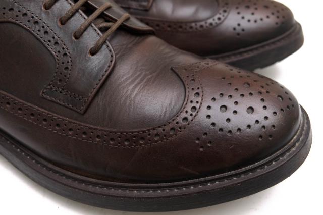 ○ブルネロクチネリ BRUNELLO CUCINELLI 牛革 カーフ ビジネスシューズ ロングウイングチップ メンズ 【中古】 中古_5