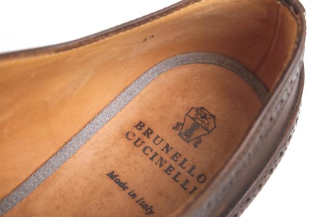 ○ブルネロクチネリ BRUNELLO CUCINELLI 牛革 カーフ ビジネスシューズ ロングウイングチップ メンズ 【中古】 中古_7