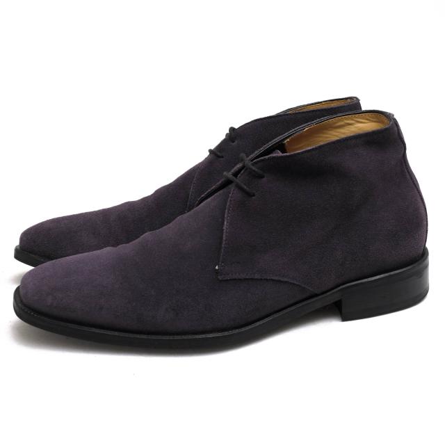 ○バーニーズニューヨーク BARNEYS NEWYORK 牛革 チャッカブーツ 