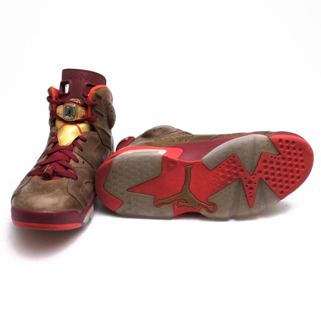 ○ナイキ NIKE ハイカットスニーカー 384664-250 JORDAN 6 RETRO RAW UMBER/TEAM RED/METALLIC  GOLD-CHALLENGE RED エアジョーダ 中古の通販はau PAY マーケット - ブランディング | au PAY マーケット－通販サイト