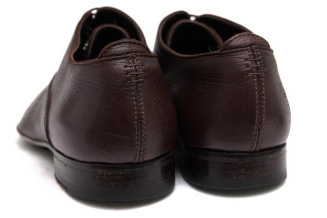 ○ゼニア Ermenegildo Zegna Z ジーゼニア fatto a mano ビジネスシューズ CA/02 AO132X プレーントゥ シボ革 シュリンクレザー メ 中古_3