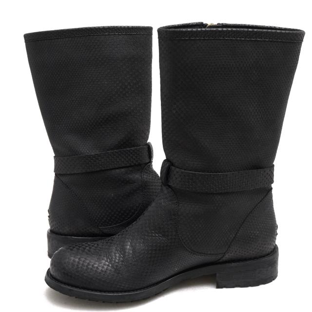 ○ジミーチュウ Jimmy Choo ミドル丈ブーツ エンジニアブーツ Durum バイカーブーツ サイドジップ レディース 【中古】 中古_2