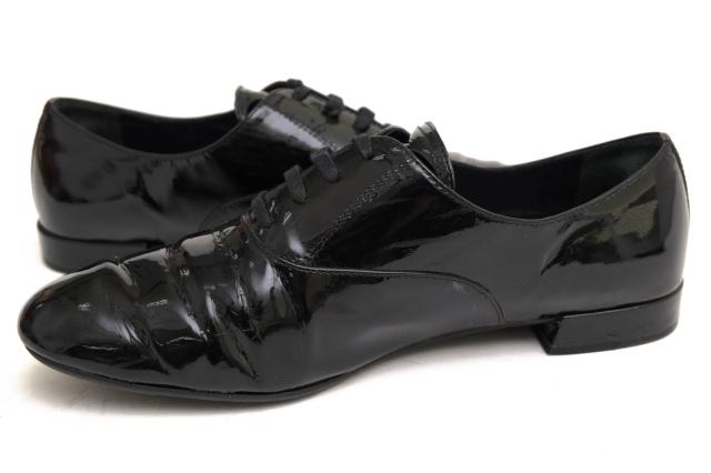 ○プラダ PRADA エナメル 牛革 ビジネスシューズ オックスフォードシューズ プレーントゥ レディース 【中古】 中古_2
