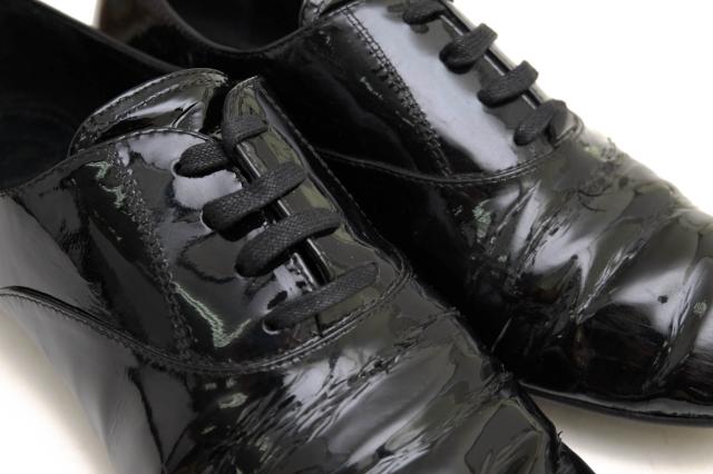 ○プラダ PRADA エナメル 牛革 ビジネスシューズ オックスフォードシューズ プレーントゥ レディース 【中古】 中古_5