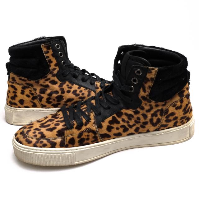 ○サンローラン YVES SAINT LAURENT ハラコ ハイカットスニーカー