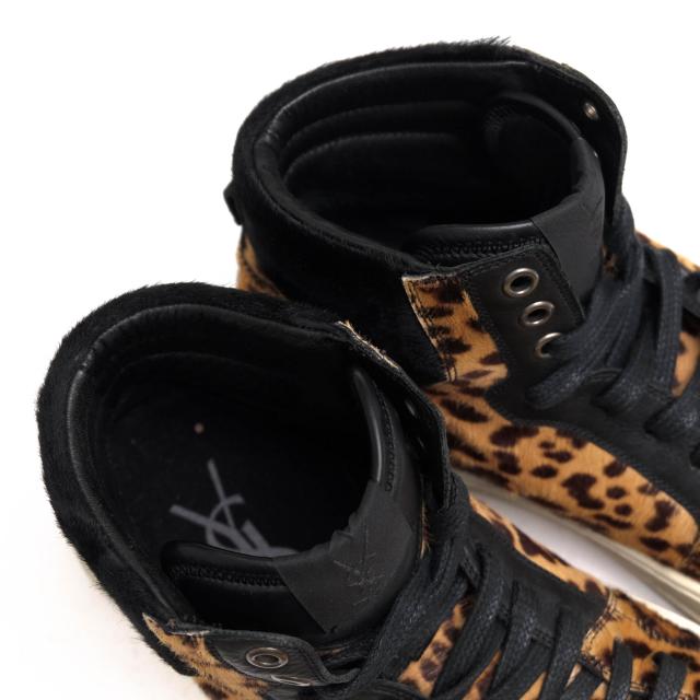 ○サンローラン YVES SAINT LAURENT ハラコ ハイカットスニーカー MALIBU HIGH 05 LEOPARD レオパード メンズ 【中古】 中古