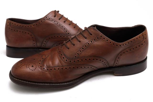 ○ローク Loake 1880 カーフ 牛革 ビジネスシューズ メダリオン ウイングチップ レザーソール グッドイヤーウェルト製法 メンズ 【 中古_2