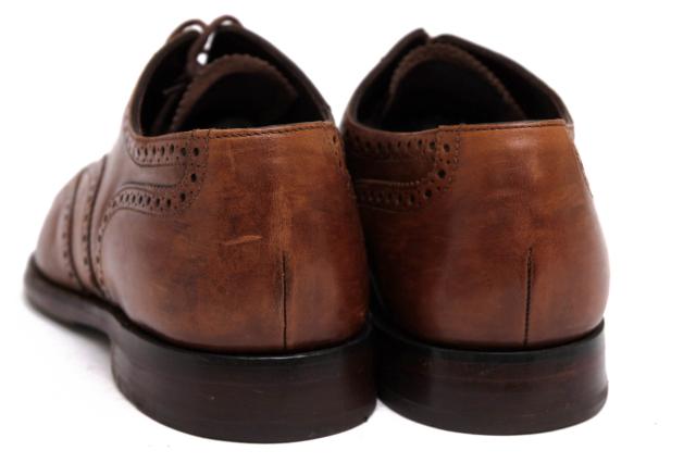 ○ローク Loake 1880 カーフ 牛革 ビジネスシューズ メダリオン ウイングチップ レザーソール グッドイヤーウェルト製法 メンズ 【 中古_3