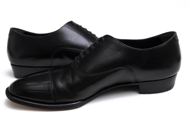 ○ビームス BEAMS アノネイ社ボックスカーフ 牛革 ビジネスシューズ 21-32-0063-302 6アイレット キャップトゥ レザーソール グッ 中古_2