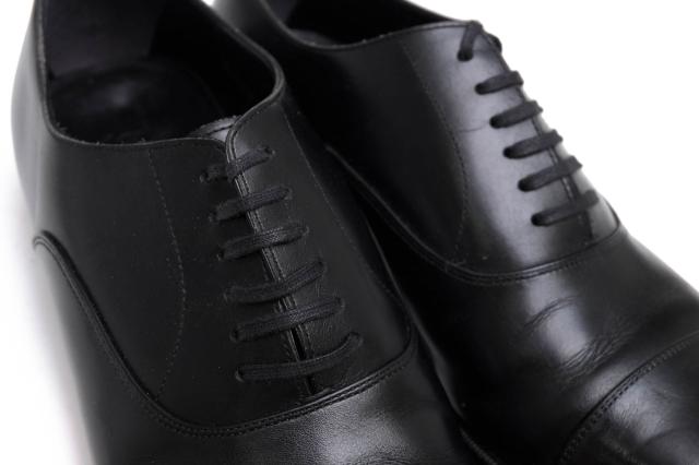 ○ビームス BEAMS アノネイ社ボックスカーフ 牛革 ビジネスシューズ 21-32-0063-302 6アイレット キャップトゥ レザーソール グッ 中古_5