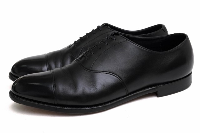 ○宮城興業 miyagikogyo 牛革 ビジネスシューズ No.100 Cap Toe Oxford ヒドゥンチャネル製法 ストレートチップ レザーソール グッ 中古