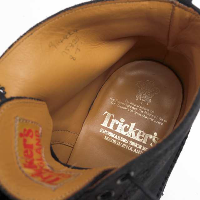 ○トリッカーズ Tricker's カーフスエード 牛革 レースアップブーツ